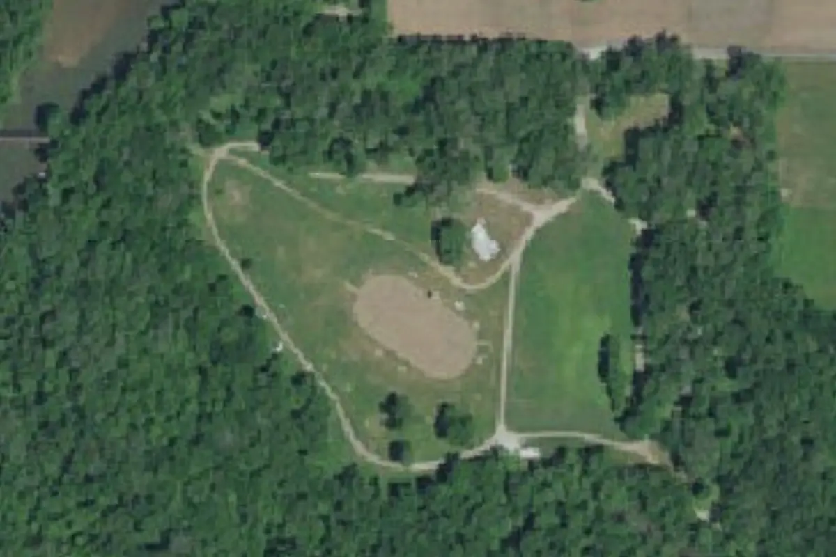 Aerial view of Unnamed campground