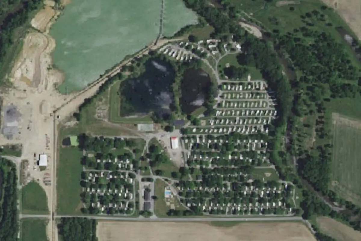 Aerial view of Old Mill Run Park