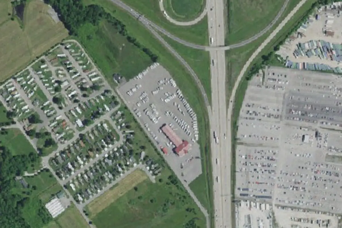 Aerial view of Silver Creek RV Park