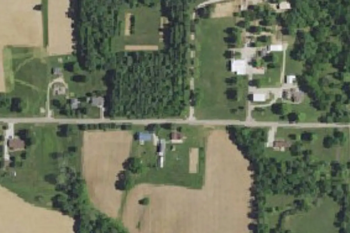 Aerial view of Lake in the Pines Campground