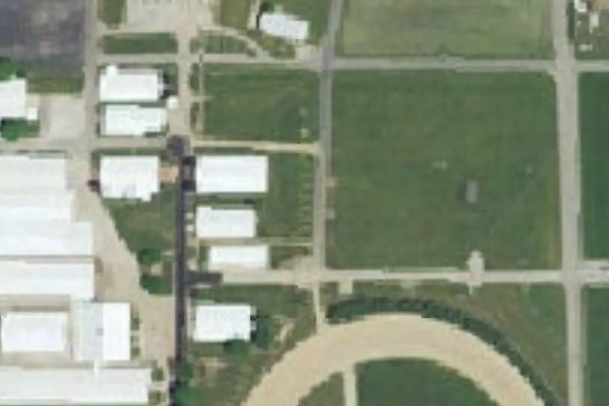 Aerial view of Elkhart County 4-H Fairgrounds (Public RV Camping)