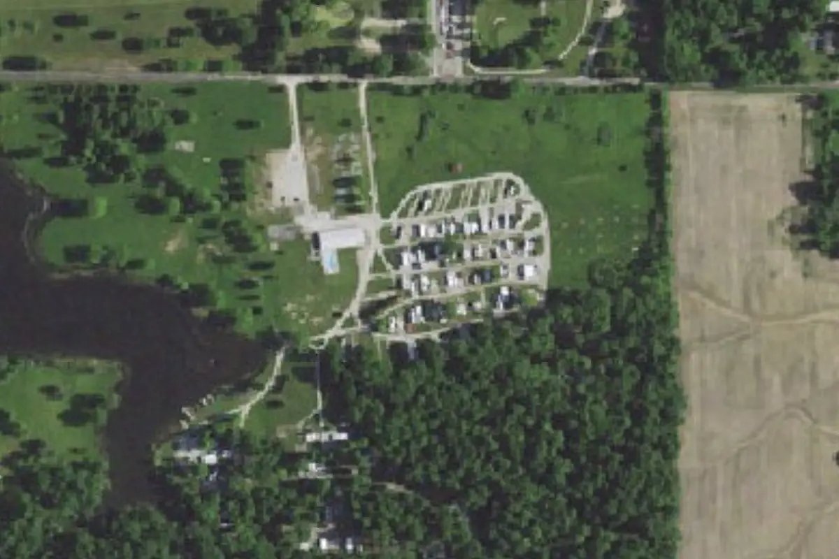 Aerial view of Sports Lake Campground