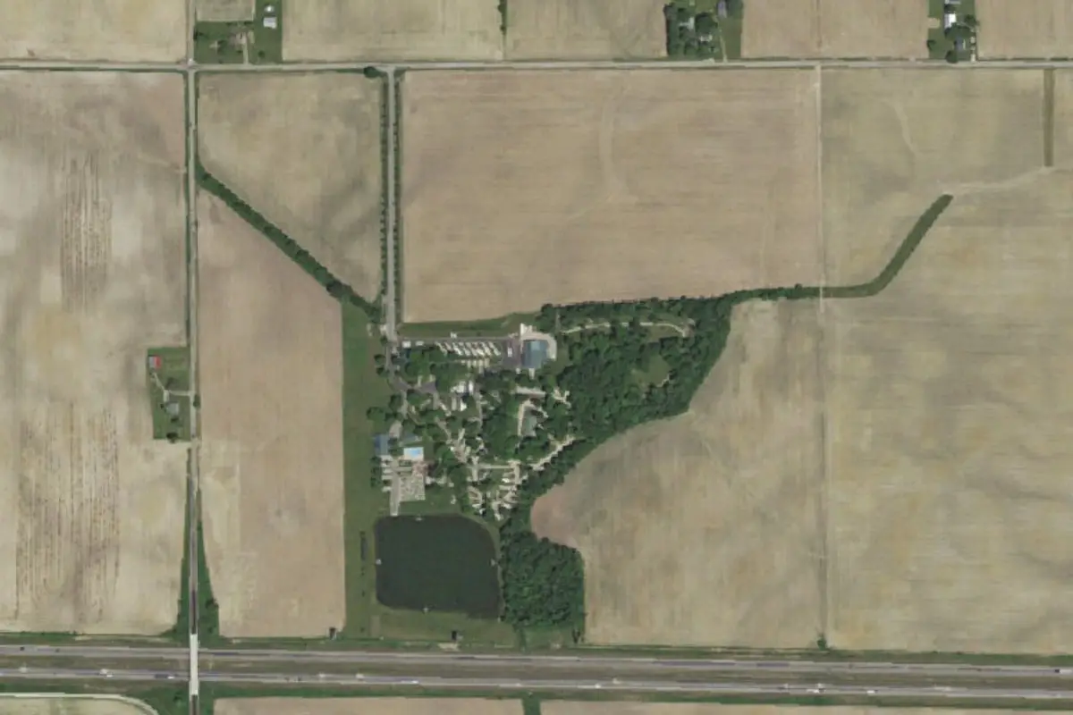 Aerial view of Cornerstone Campground and Retreat