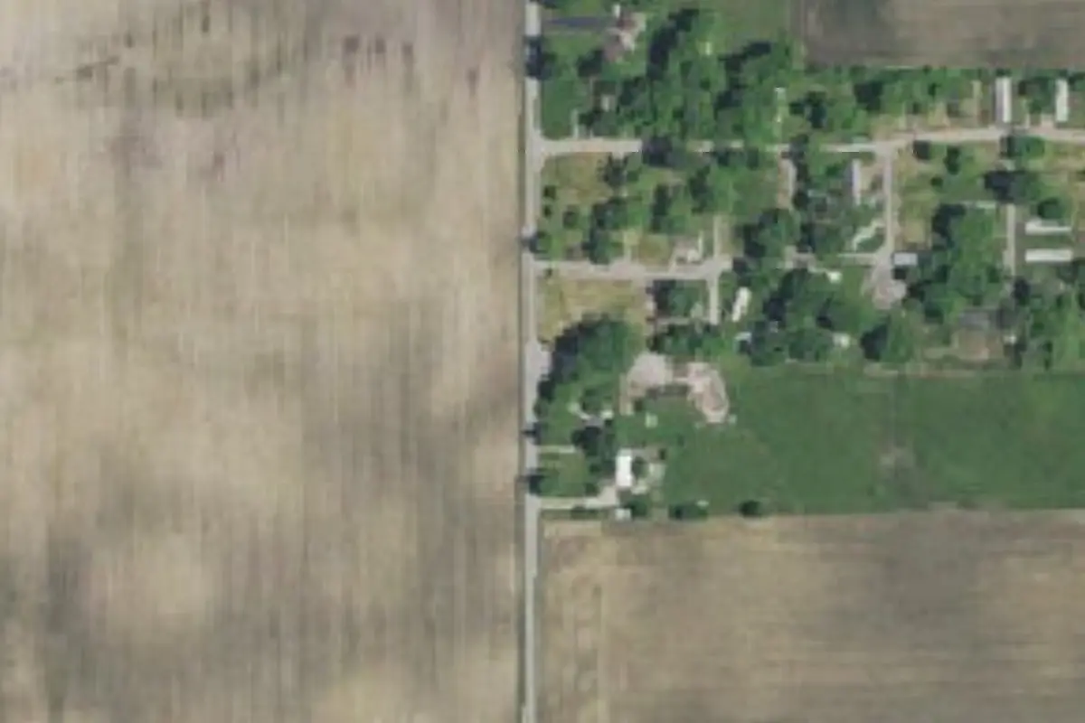 Aerial view of Kokomo Oaks RV Campground