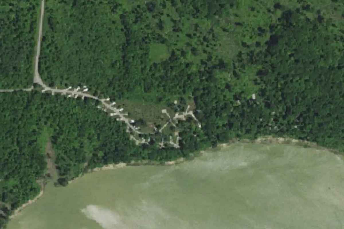 Aerial view of Unnamed campground