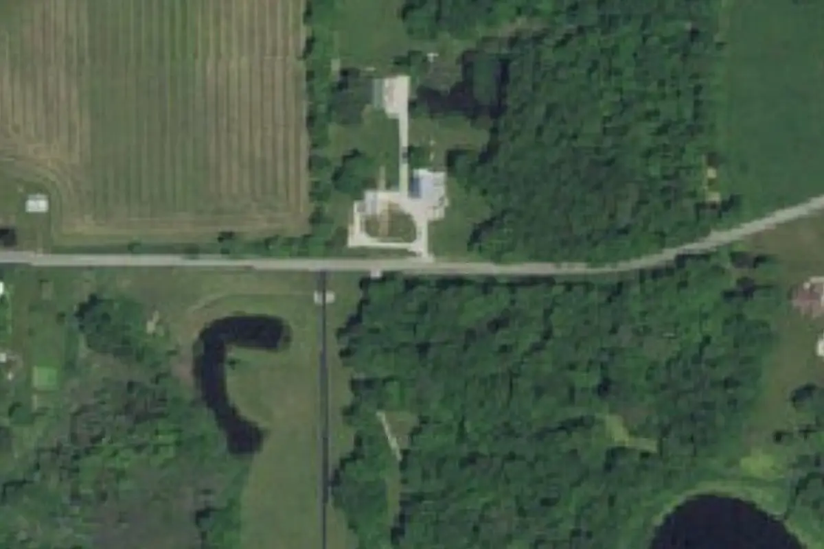 Aerial view of Caldwell Lake Camp