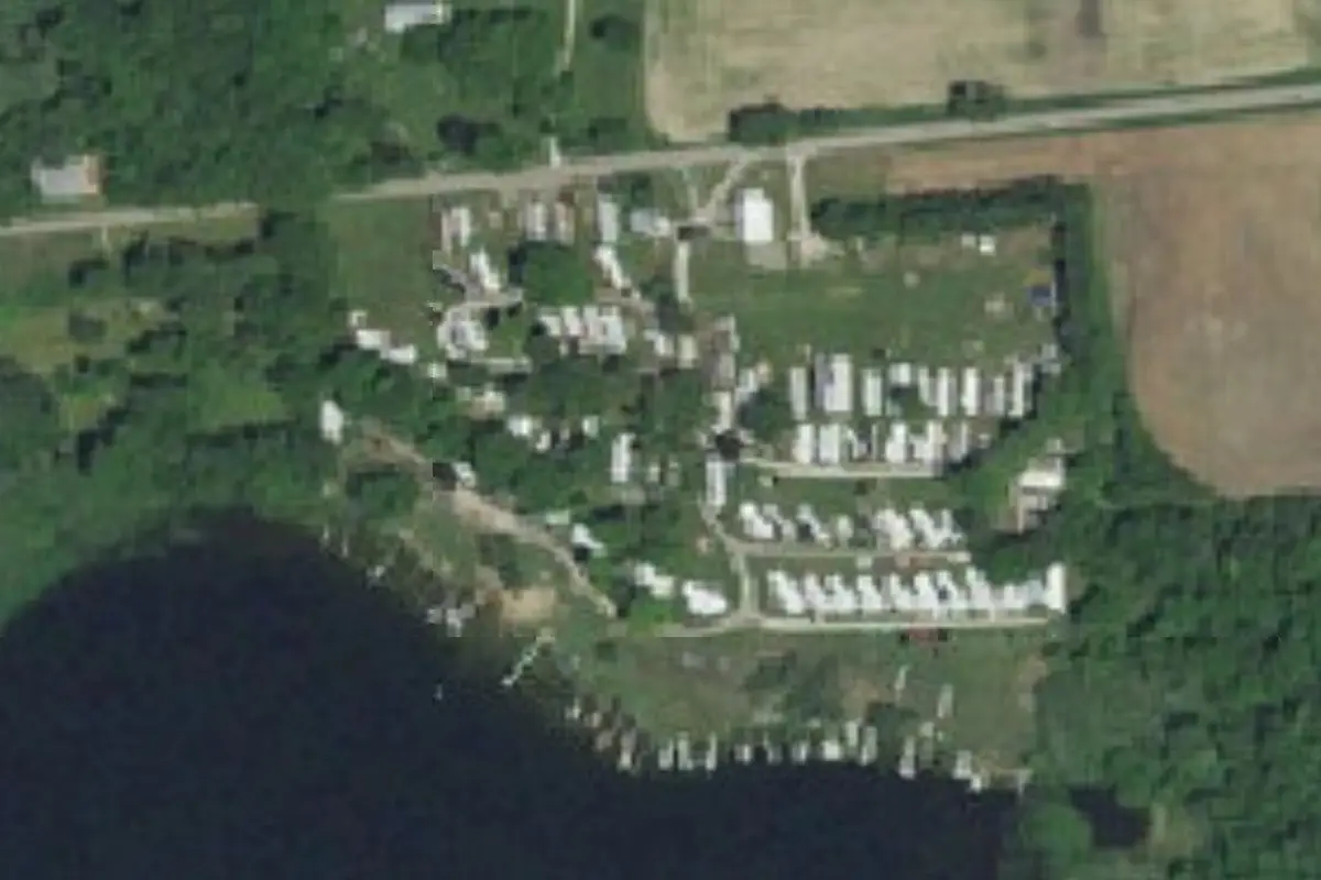 Aerial view of Hill Lake Resort MHP