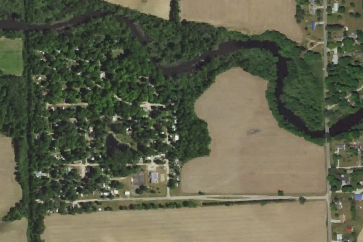 Aerial view of Grandview Bend Family Campground
