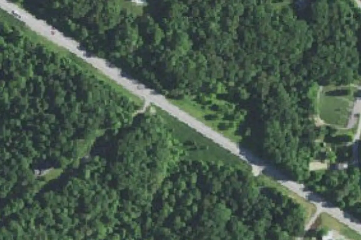 Aerial view of Burton's Knightridge Campground