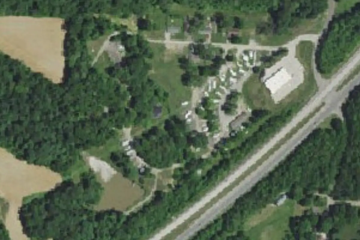 Aerial view of Rocky Falls Campground & RV Park