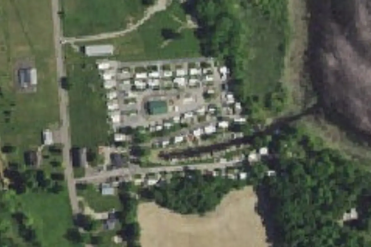 Aerial view of Fish Lake Family Resort