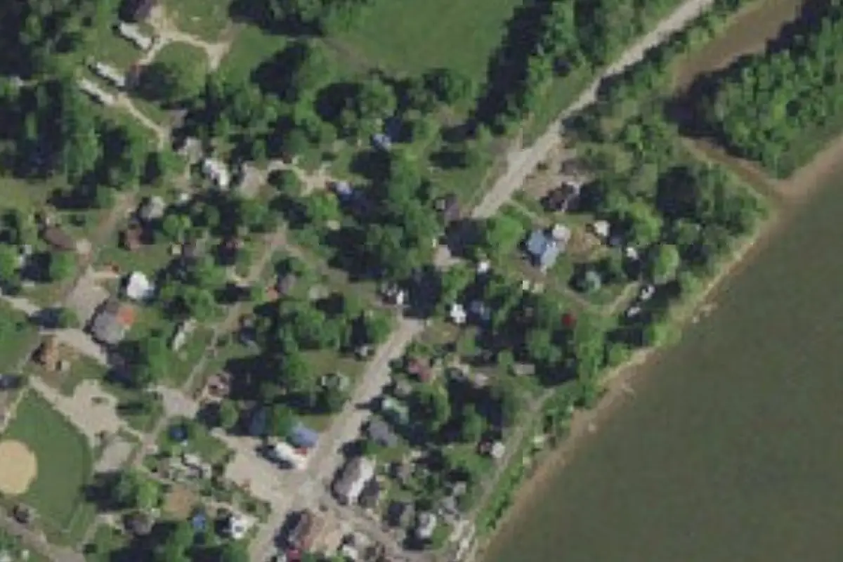 Aerial view of By the Bay Campground