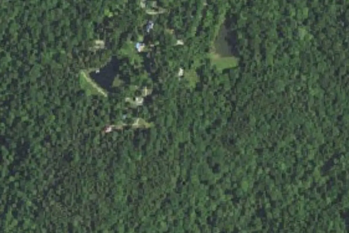 Aerial view of Drakes Ridge Rustic Nudist Retreat