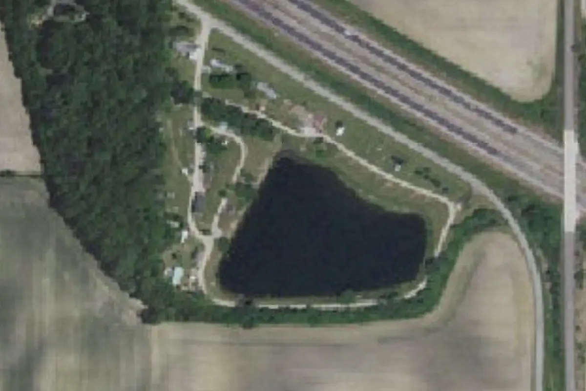 Aerial view of Ken-Do Lake Campground